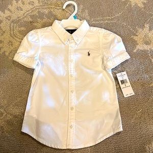 Girls Ralph Lauren White Oxford Cotton Shirt NWT